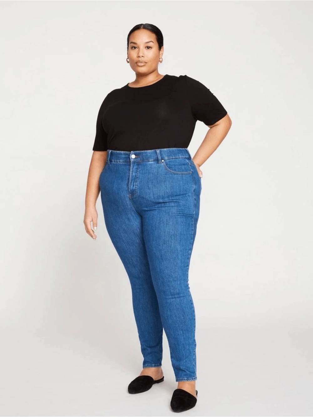 NEW Universal Standard Riviera High Rise Skinny Jeans 31 Inch Classic Blue 18